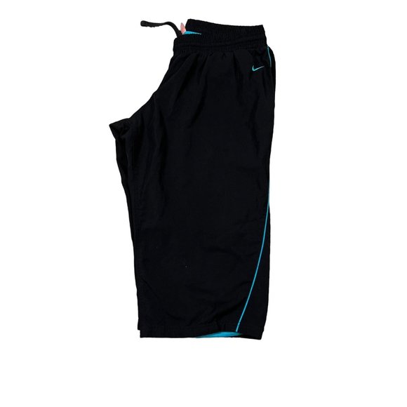 NIKE the athletic dept. Pants Women's Capri 100% Polyester Black/Blue Size Large - Picture 8 of 14